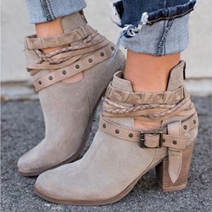 Strappy ankle booties